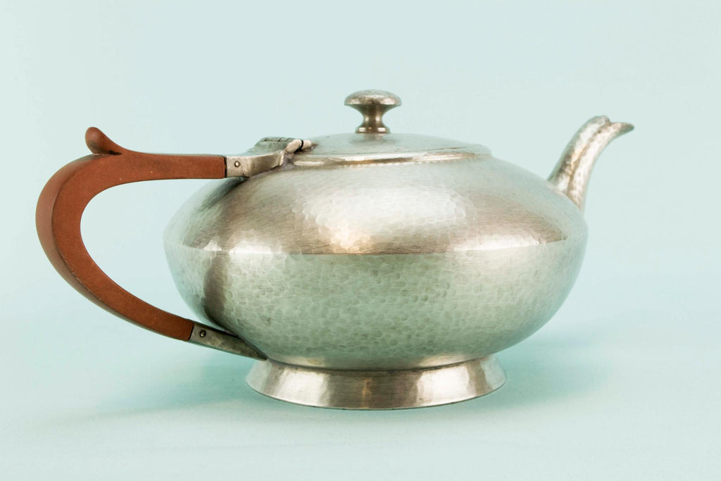 Pewter teapot, English 1930s