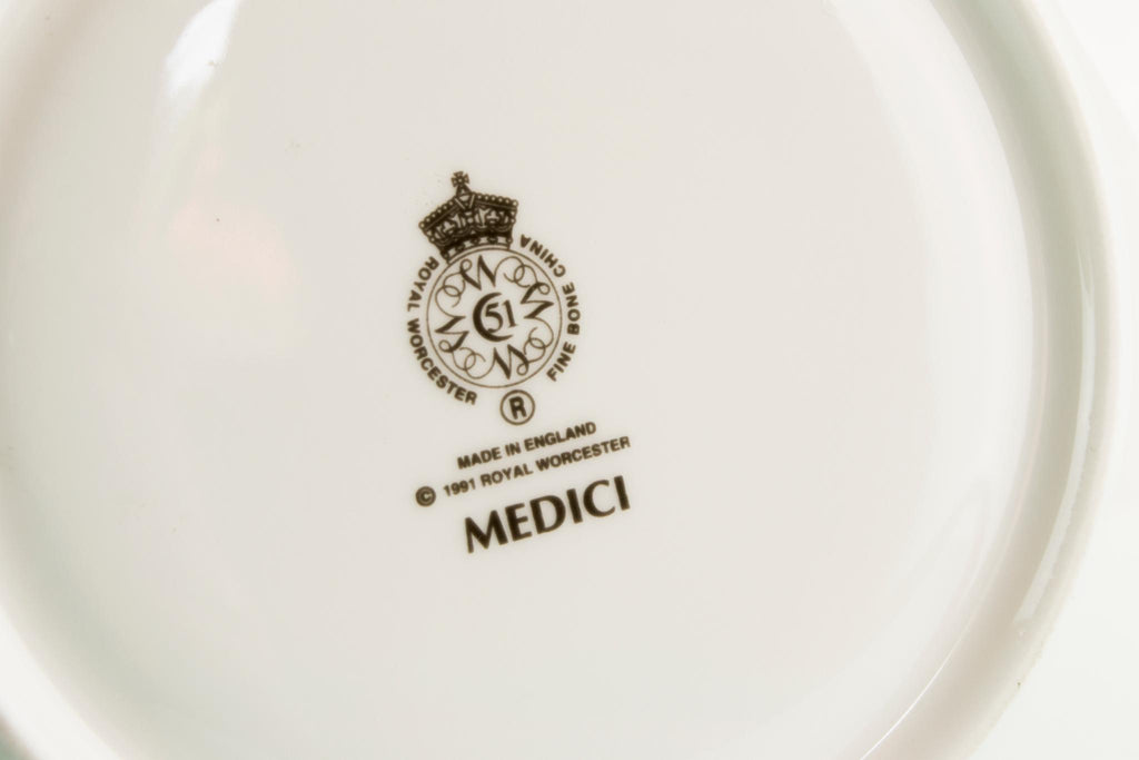 Royal Worcester green tea set trio