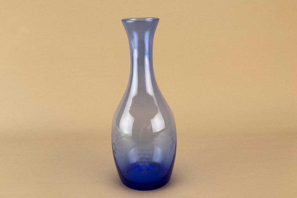 Blue glass carafe
