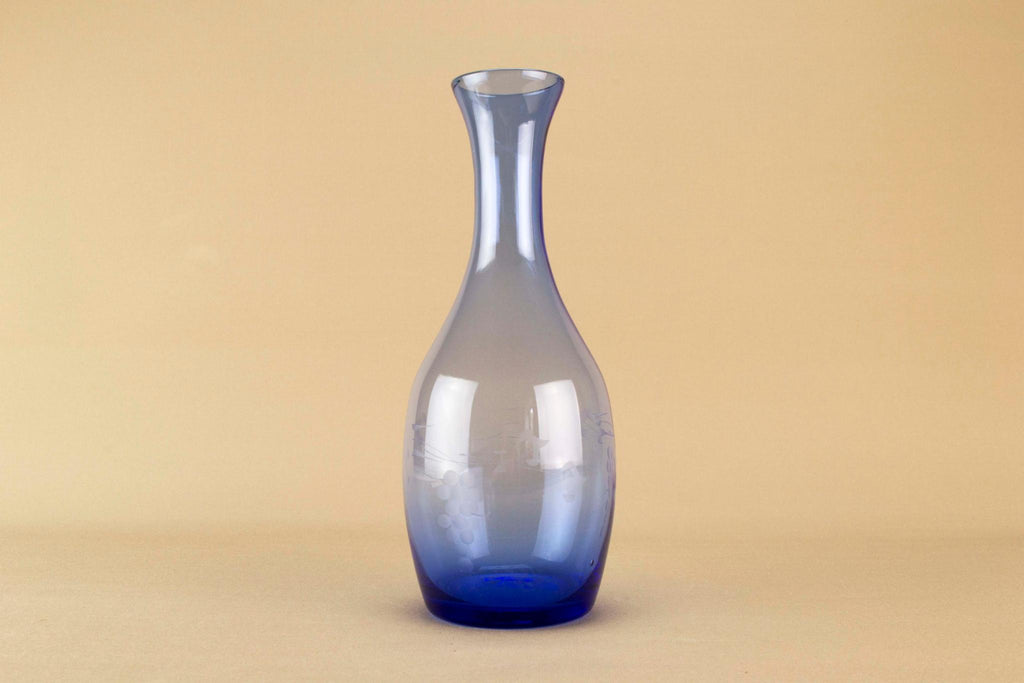 Blue glass carafe