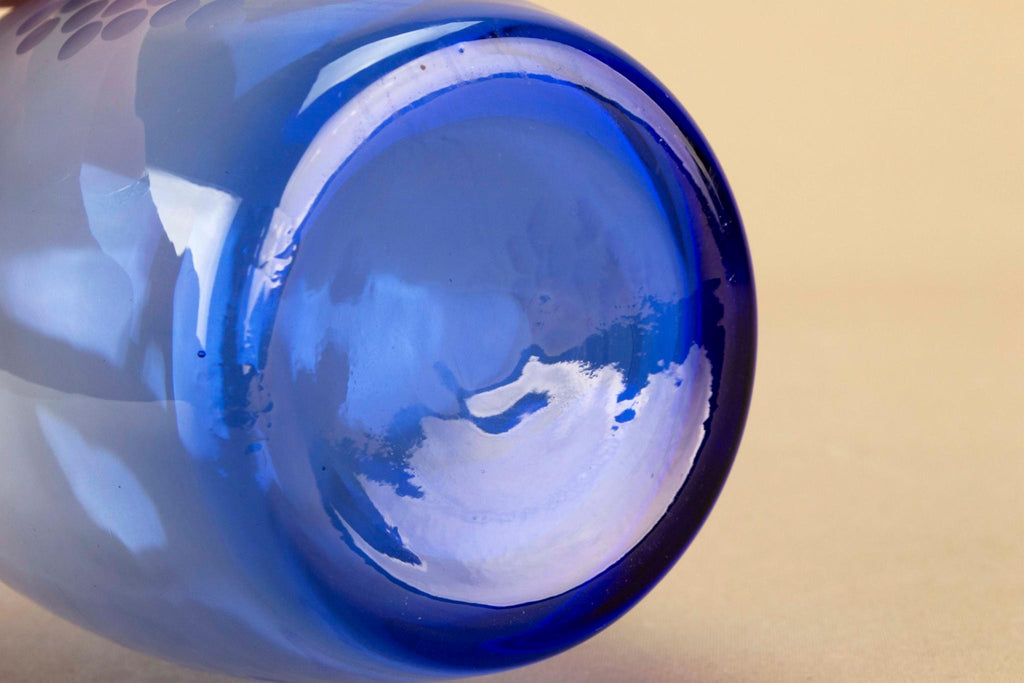 Blue glass carafe