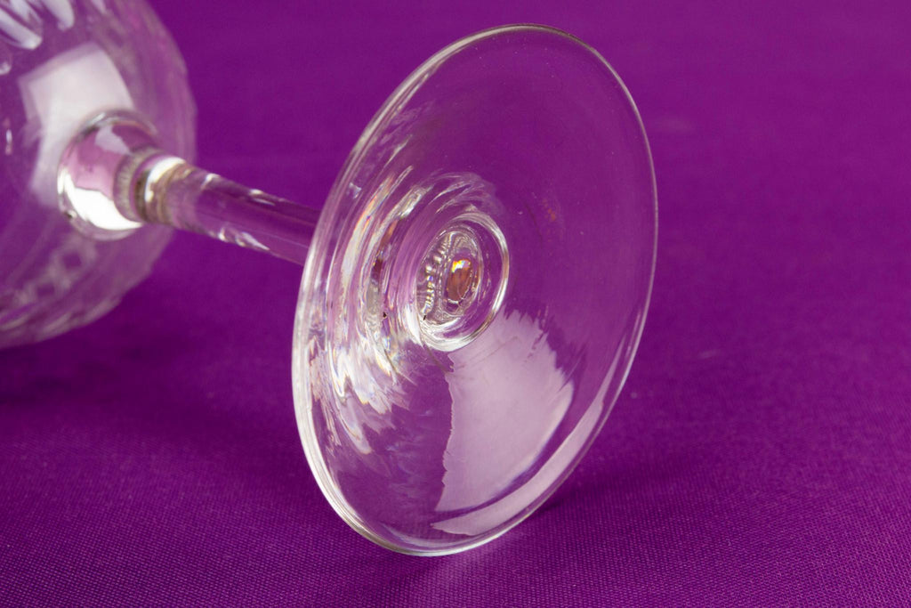 2 dessert wine glasses, English 1920s