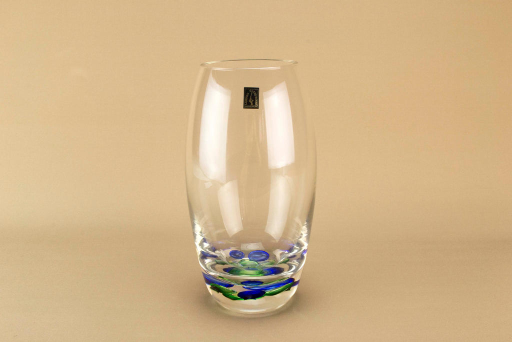 Langham heavy bubble glass vase