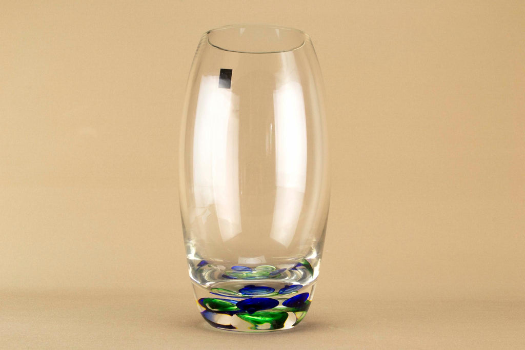 Langham heavy bubble glass vase