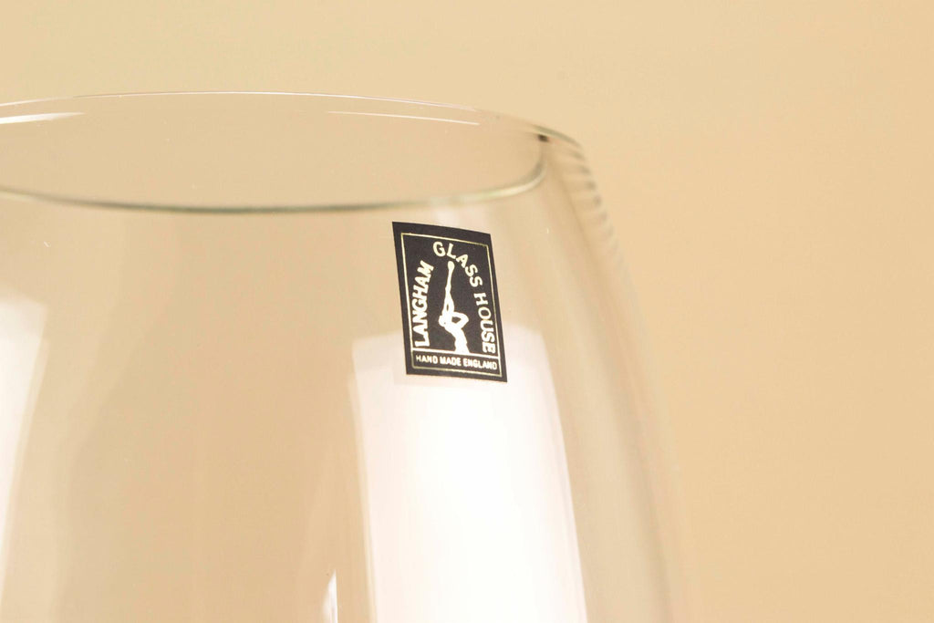 Langham heavy bubble glass vase