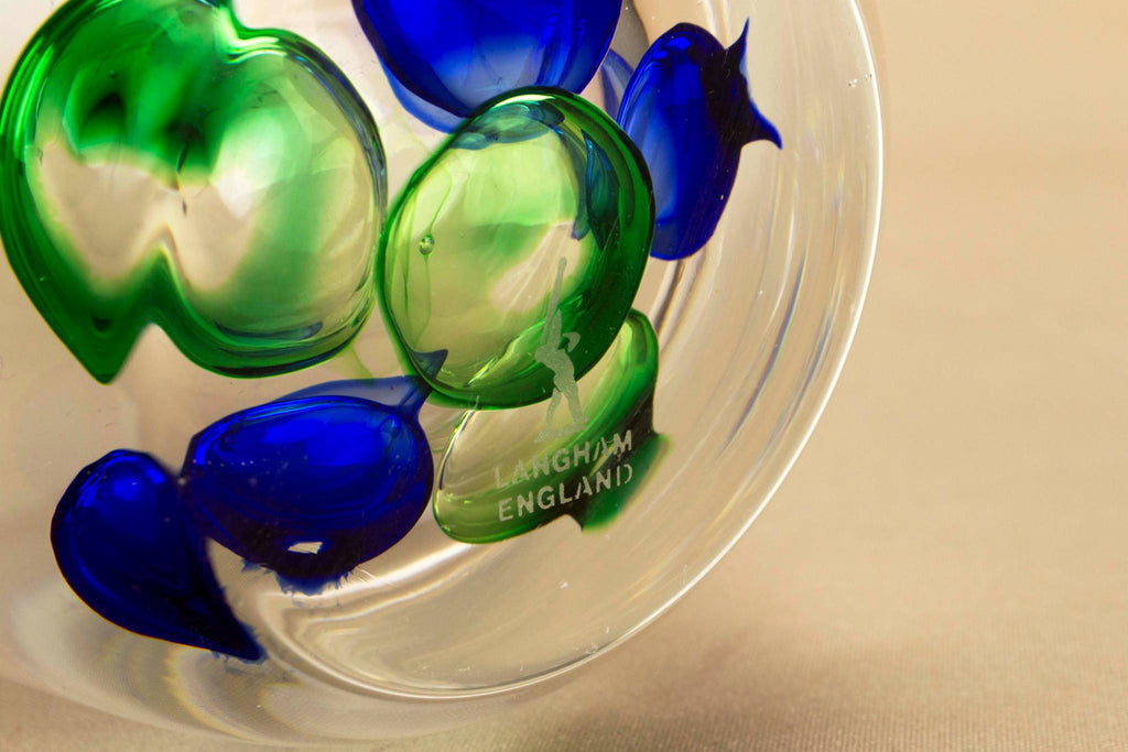 Langham heavy bubble glass vase