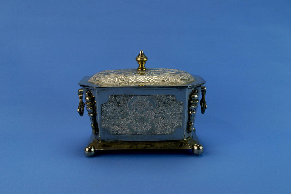 Medium silver plated storage box