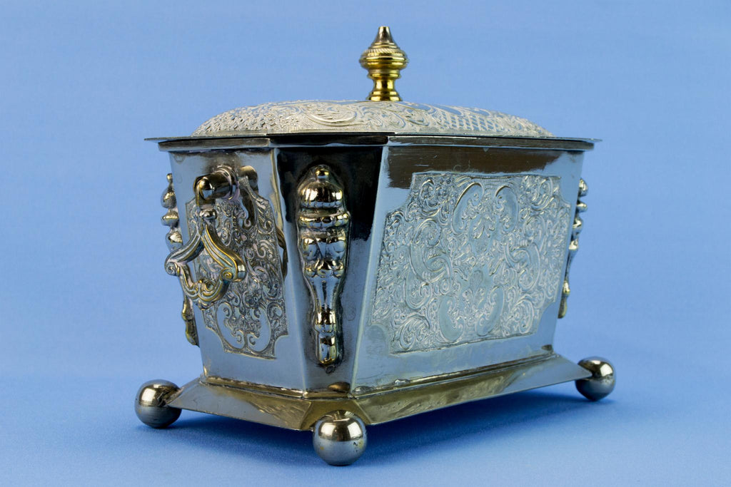 Medium silver plated storage box