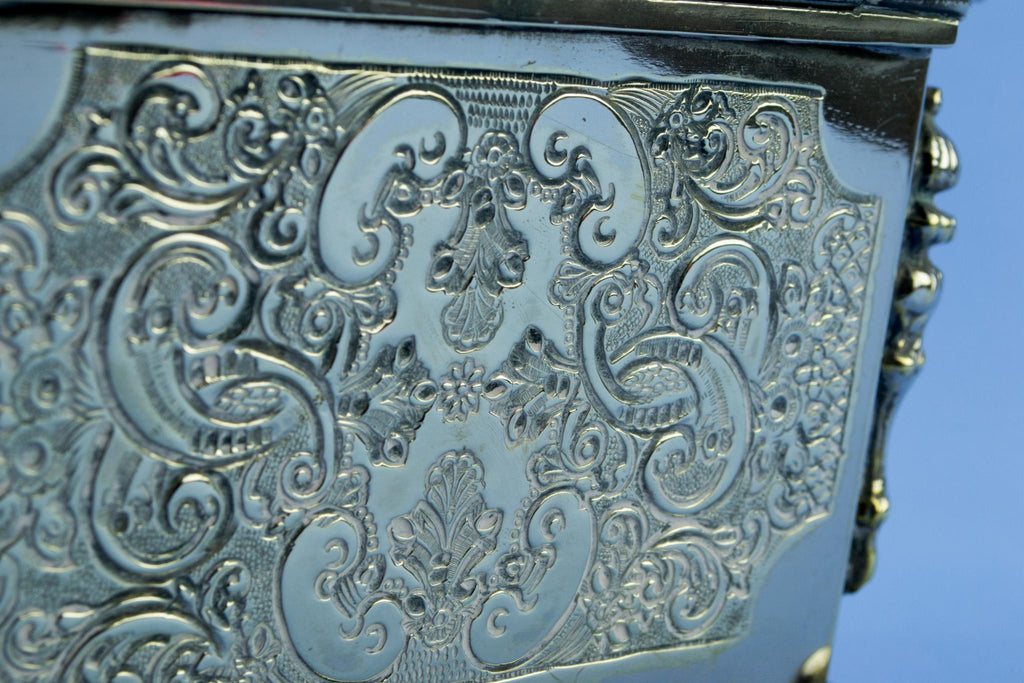 Medium silver plated storage box