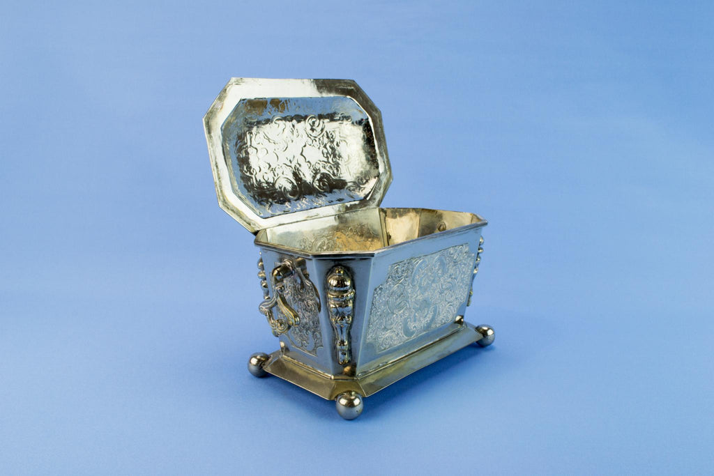 Medium silver plated storage box