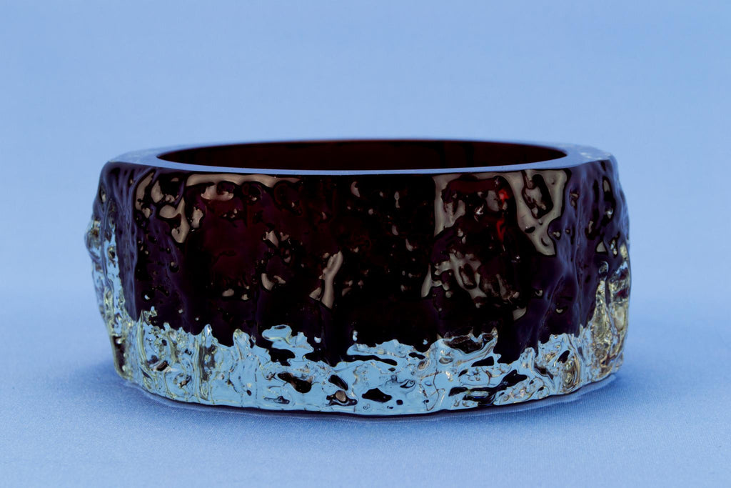 Whitefriars decorative glass bowl, English 1970s