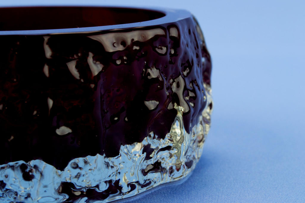 Whitefriars decorative glass bowl, English 1970s
