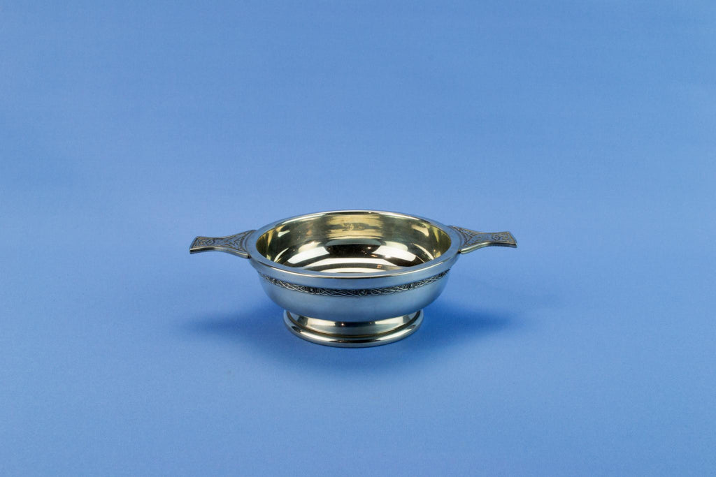 Scottish silver plated quaich