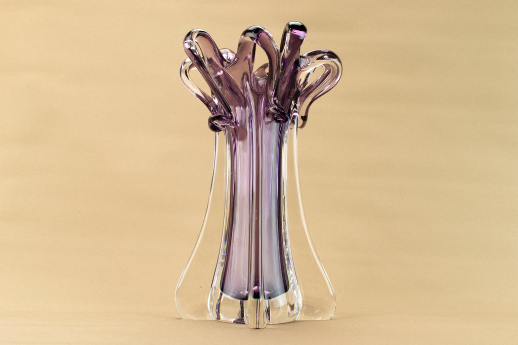 Amethyst Italian Murano glass vase