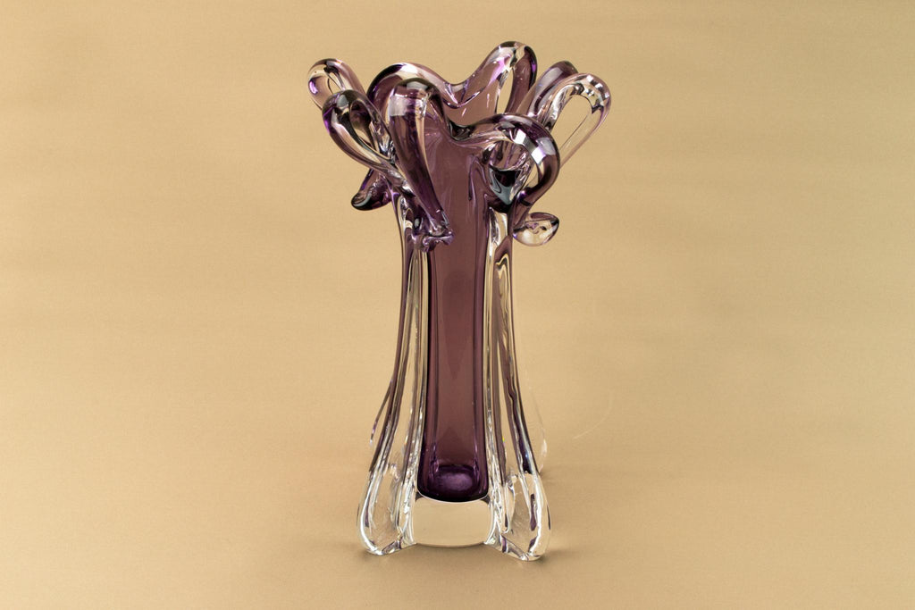 Amethyst Italian Murano glass vase