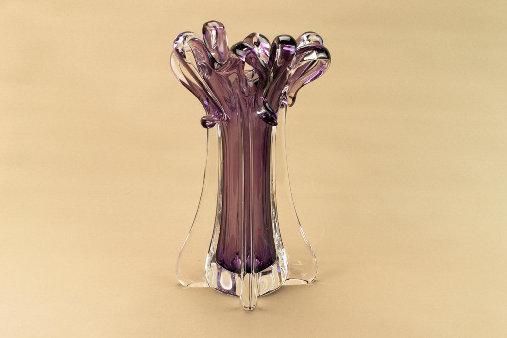 Amethyst Italian Murano glass vase