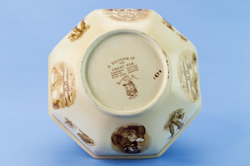Bairnsfather Ware commemorative bowl, English 1920s