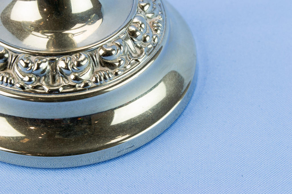 Silver plated small candelabra, English mid 20th century