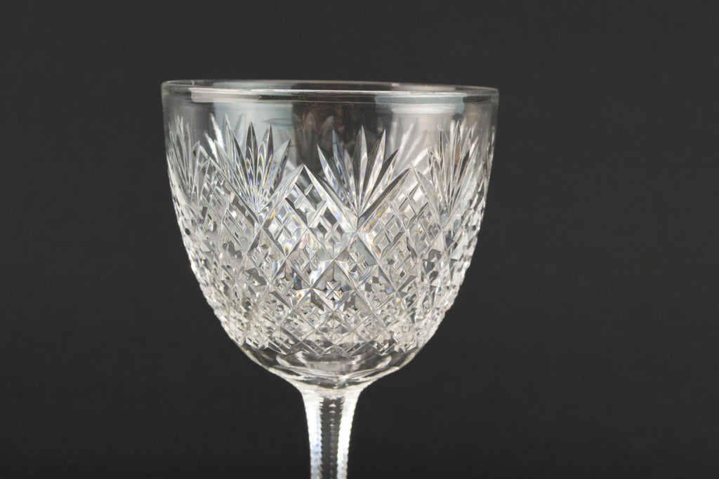 4 cut port glasses, English 1930s