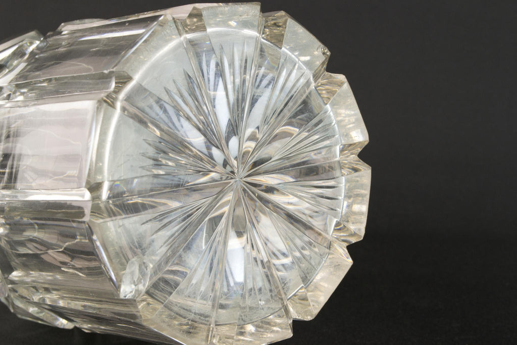 Cut glass large decanter, English mid 19th century