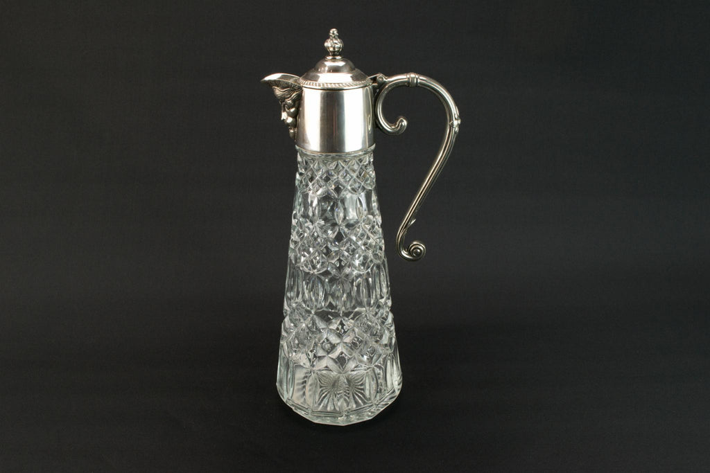 Silver plated table wine jug, English 1950s