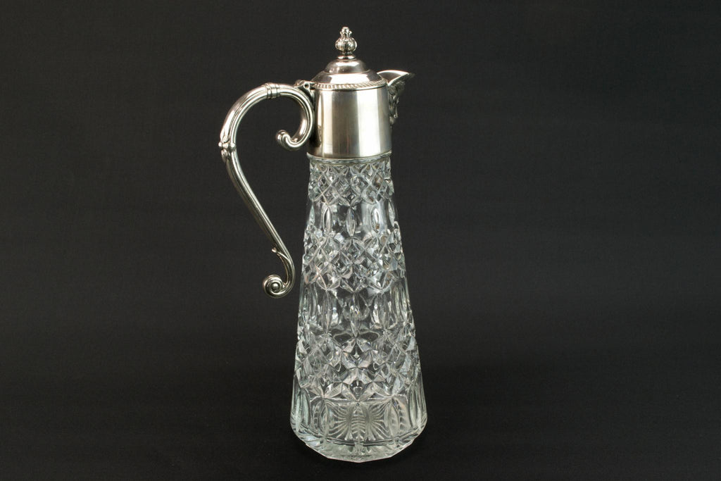 Silver plated table wine jug, English 1950s