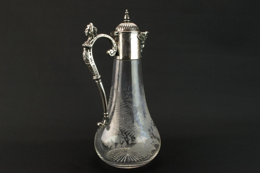 Large Aesthetic Movement table wine jug, English 1800s