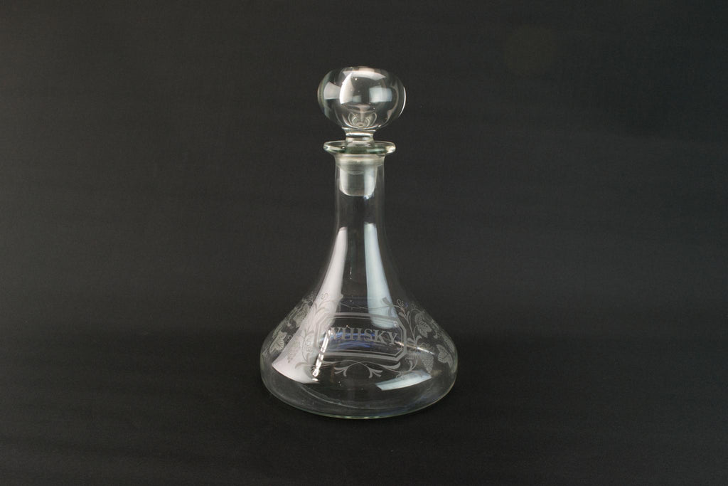 Blown glass whisky decanter