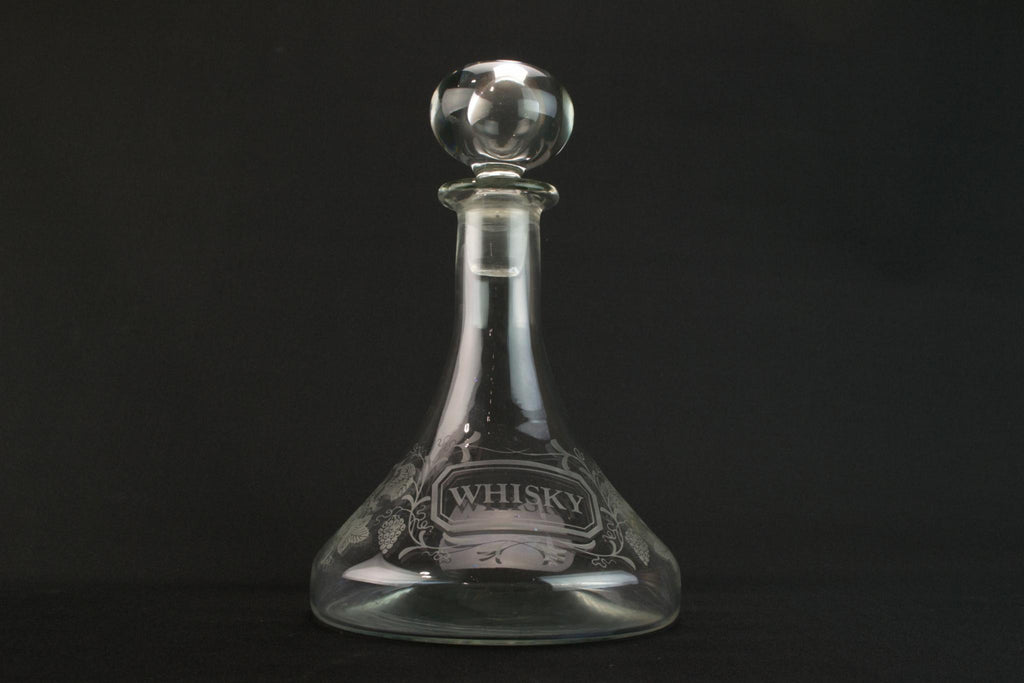 Blown glass whisky decanter