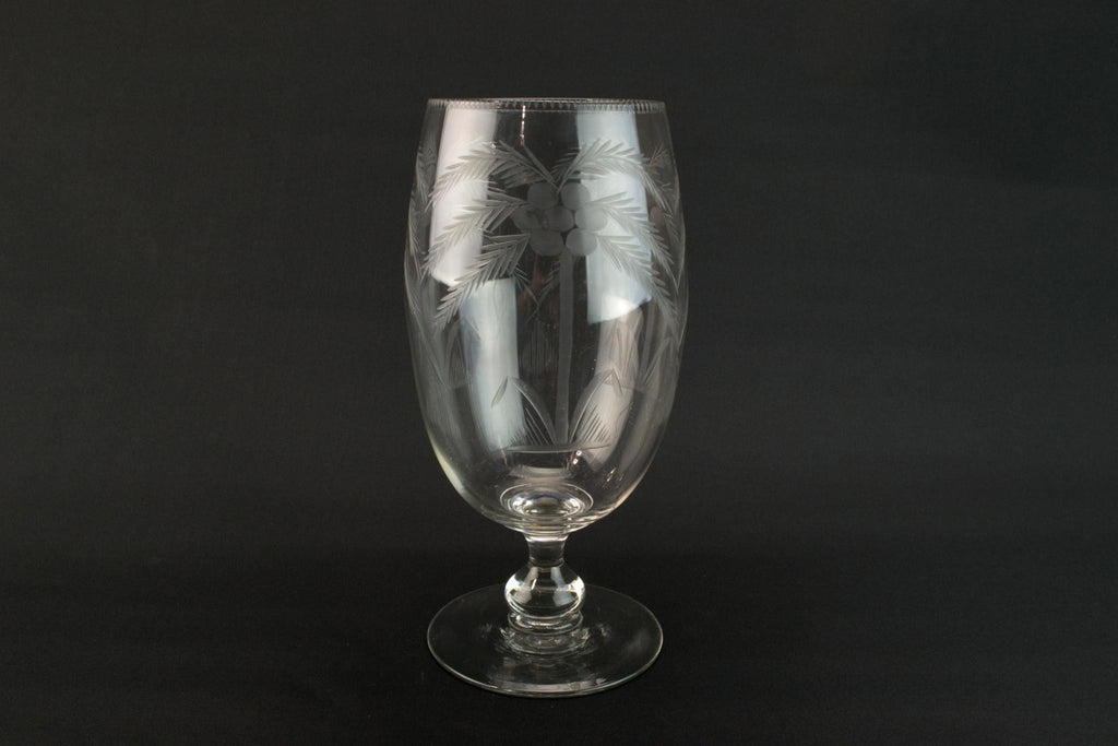 Cut glass vase, English early 1900s