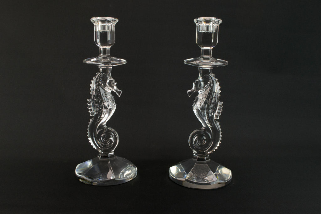 2 Waterford Seahorse Candlesticks