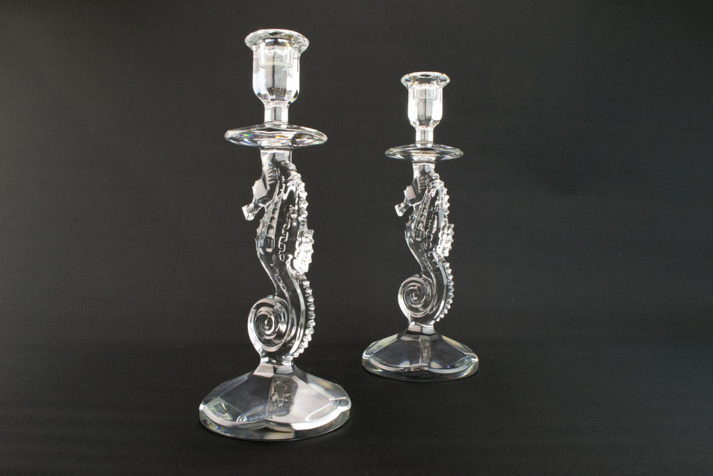 2 Waterford Seahorse Candlesticks