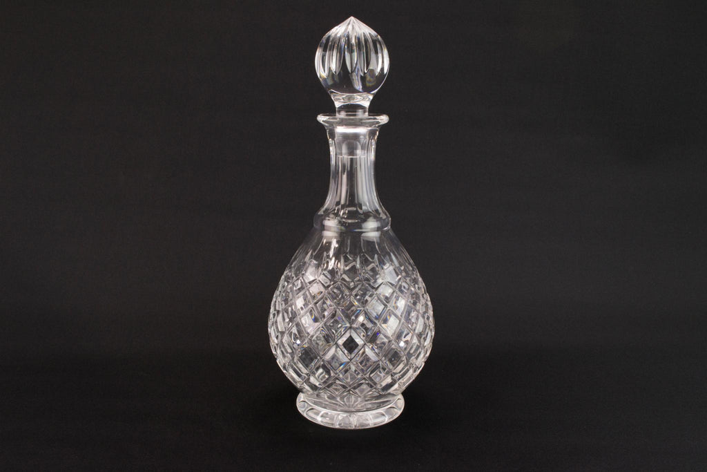 Cut glass port or sherry decanter, English
