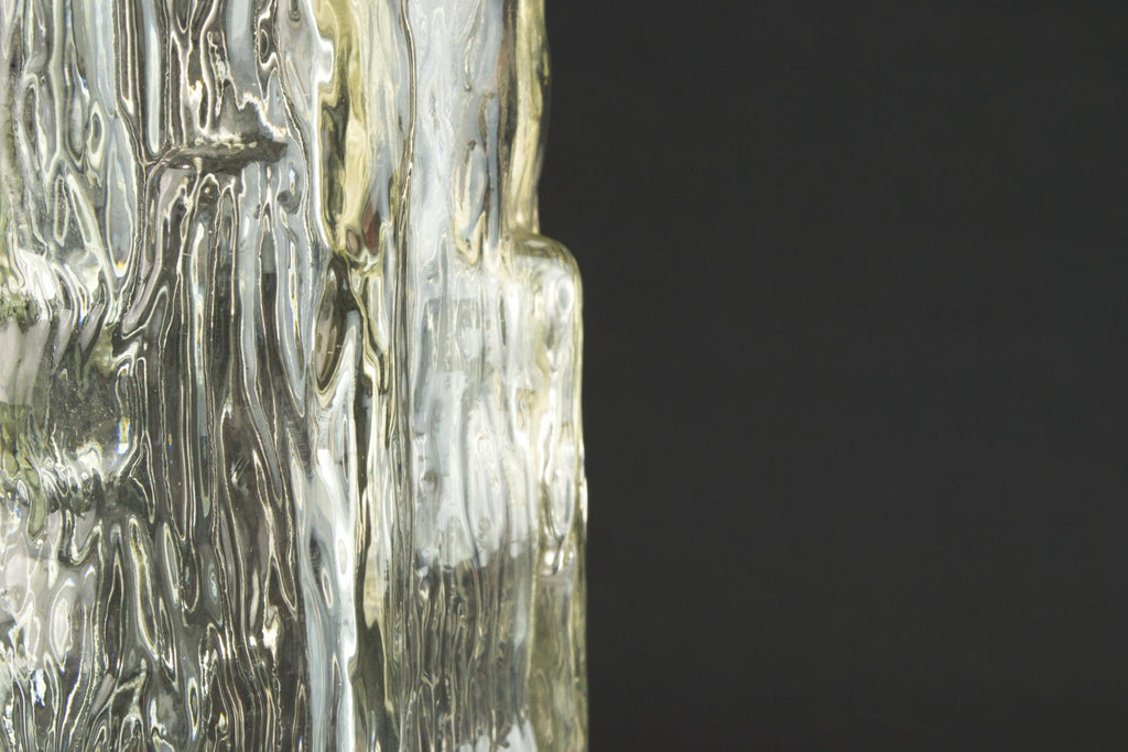 Tree bark glass Pilkington vase, English 1960s