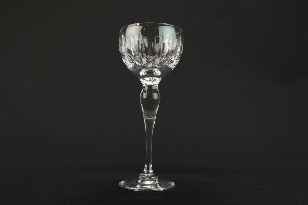 4 English Royal Brierley wine stem glasses