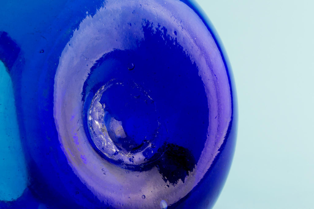 Large Bristol Blue Glass jug, English early 1900s