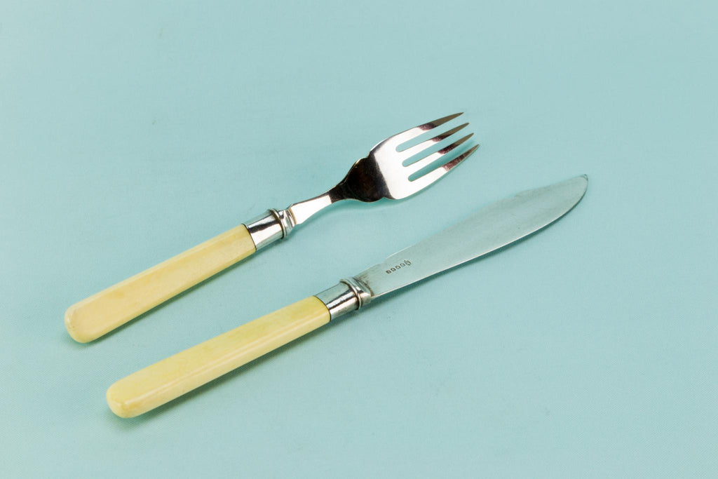 Dessert cutlery set for 6, English 1905
