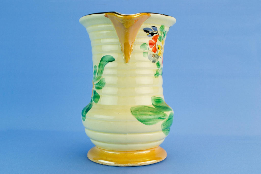 Colourful Art Deco water jug, English 1930s