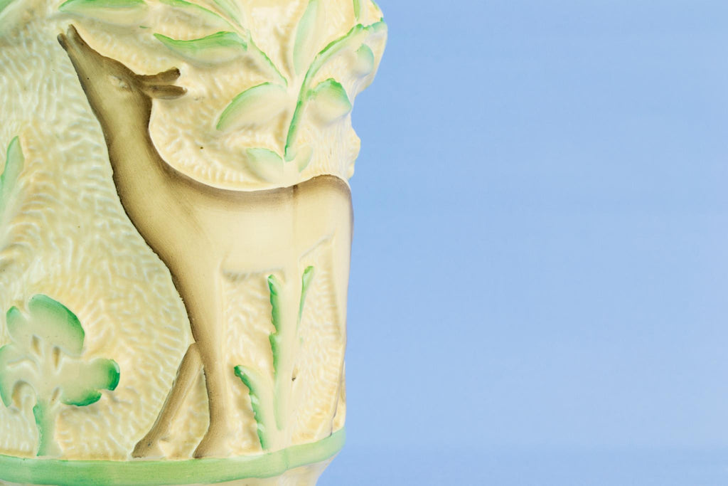 Deer vase, English mid 20th century
