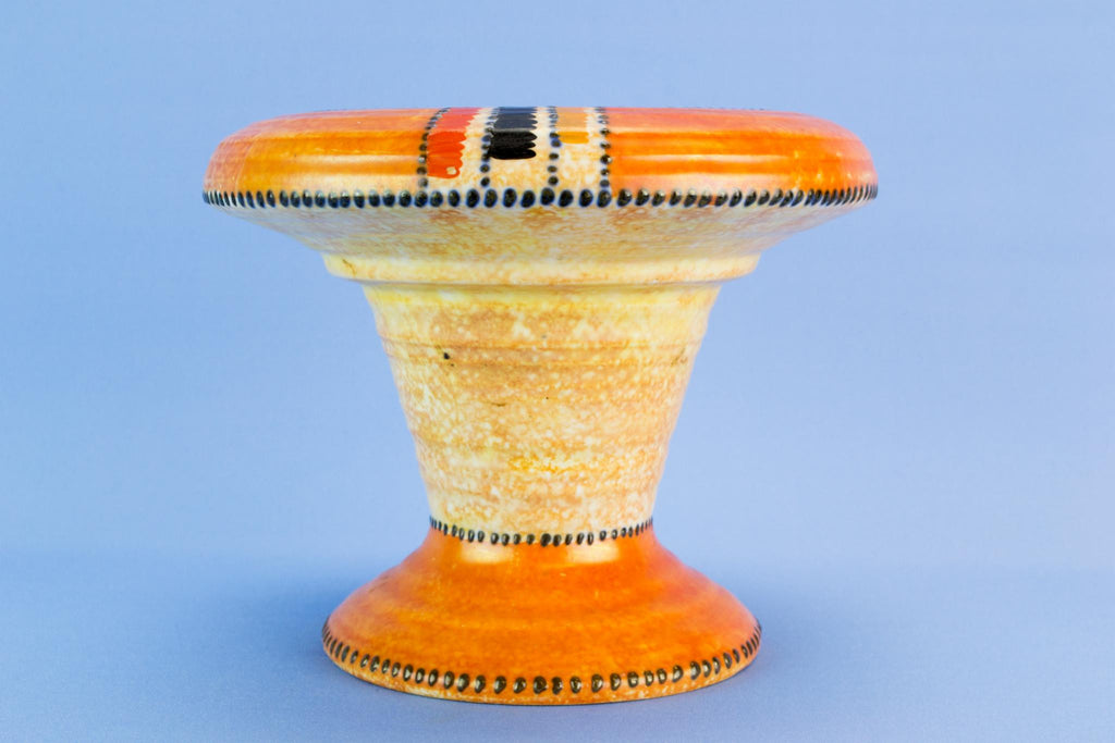 Art Deco orange vase, English 1930s