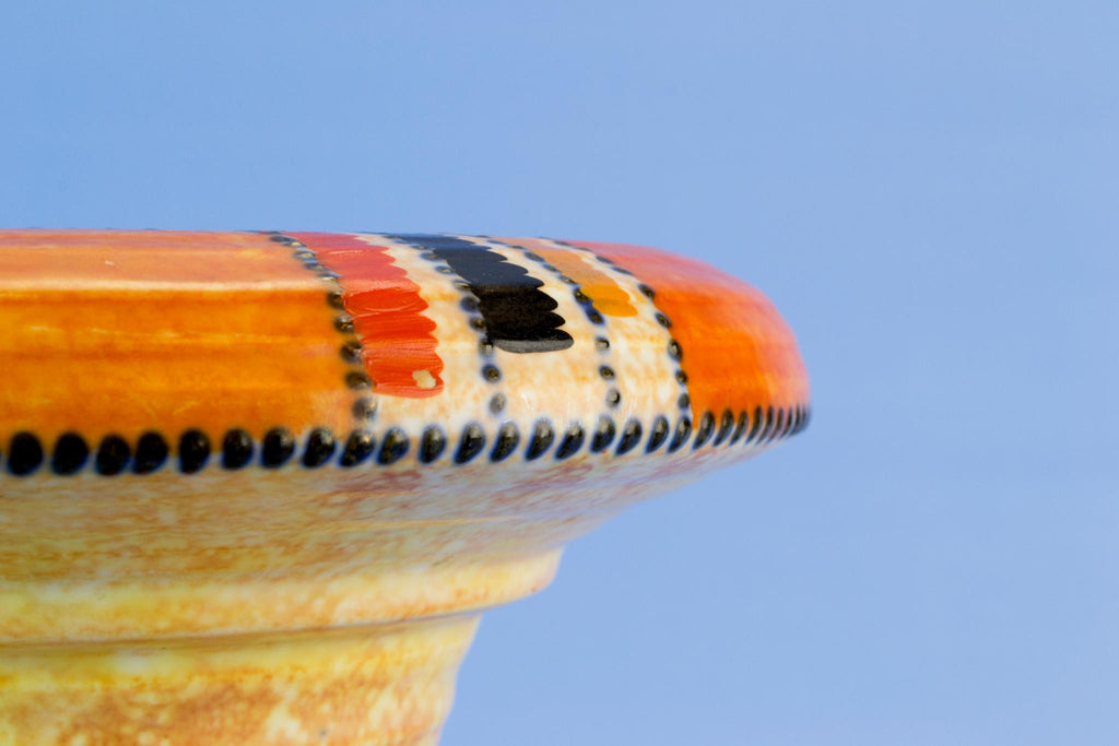 Art Deco orange vase, English 1930s