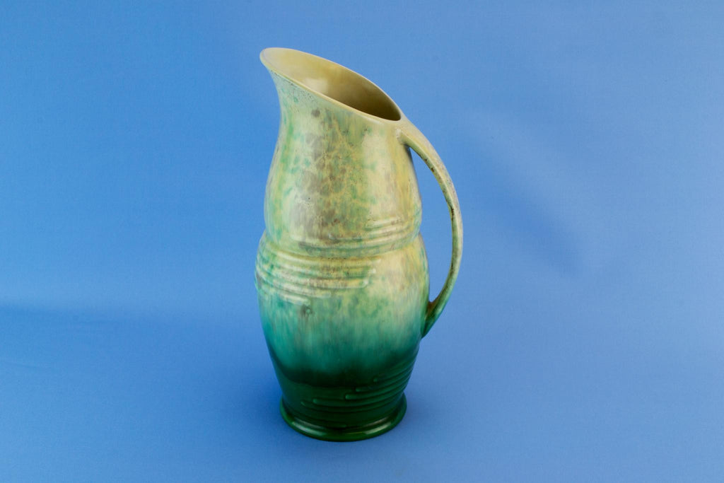 Green Beswick water jug, mid 20th century