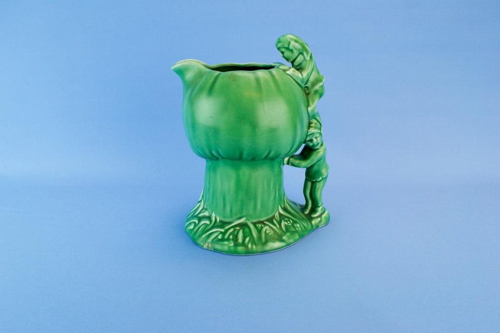 Green mushroom water jug, English circa 1950