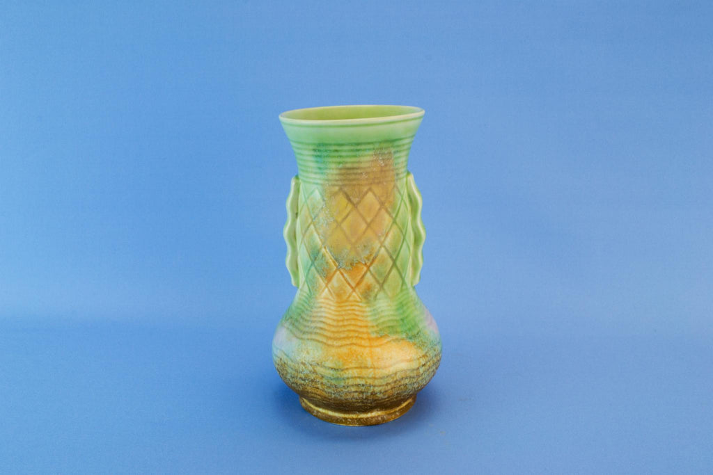 Mid century Modern Green Vase, English circa 1950