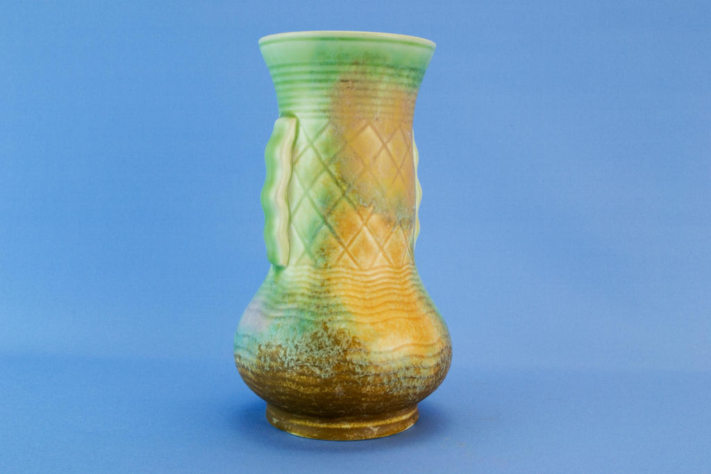 Mid century Modern Green Vase, English circa 1950