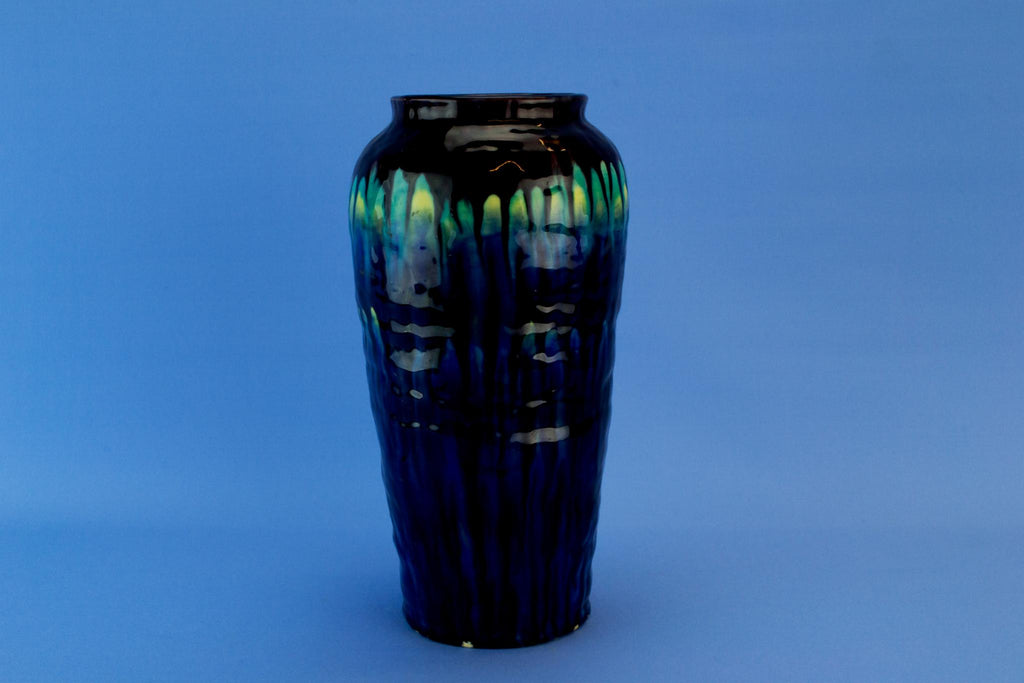 Dark blue ceramic vase, English 1970s