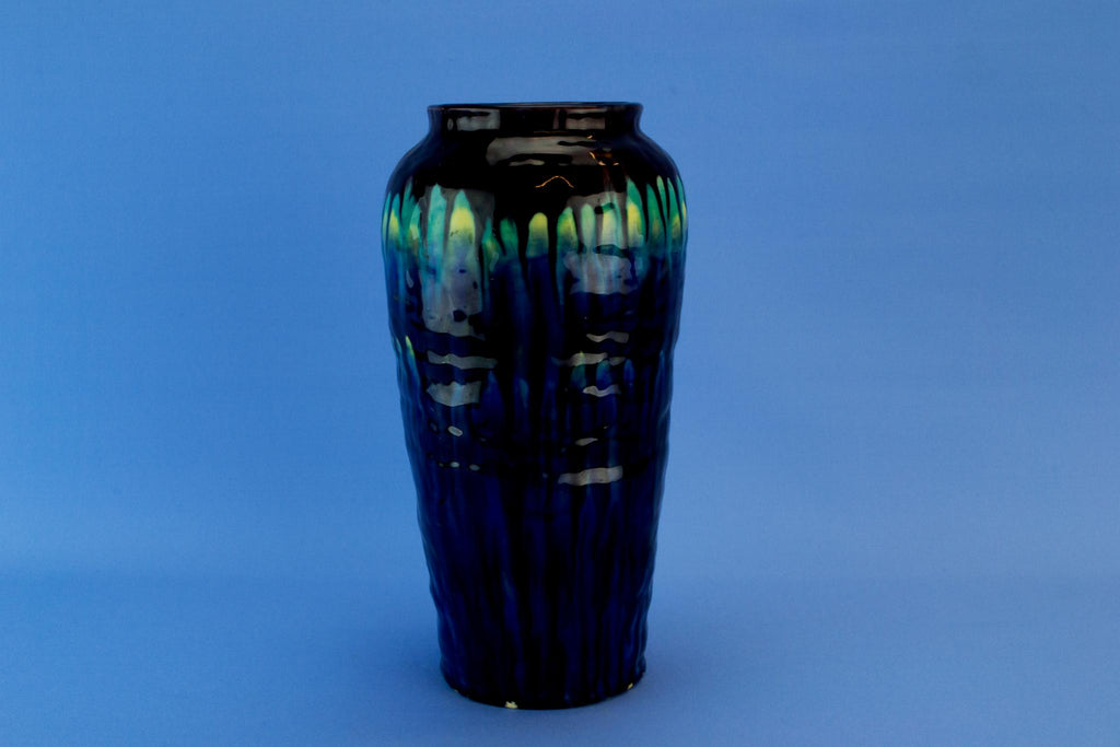 Dark blue ceramic vase, English 1970s