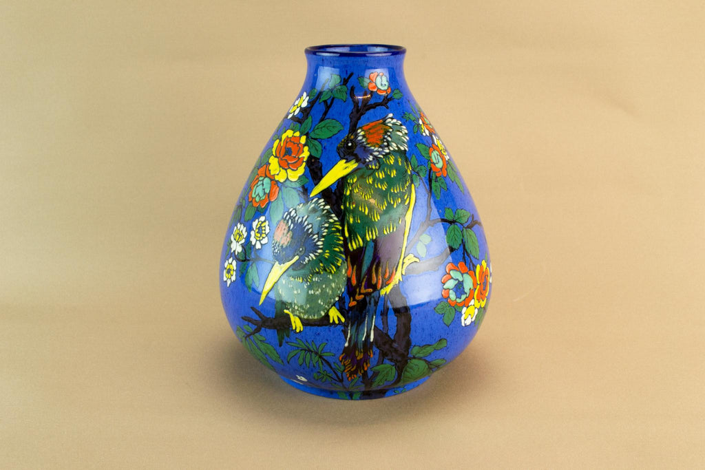 Colourful Art Deco vase, English 1930s