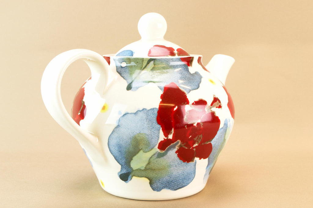 English Red poppy teapot