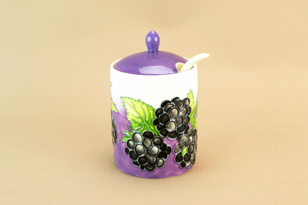 Ceramic Jam pot and spoon
